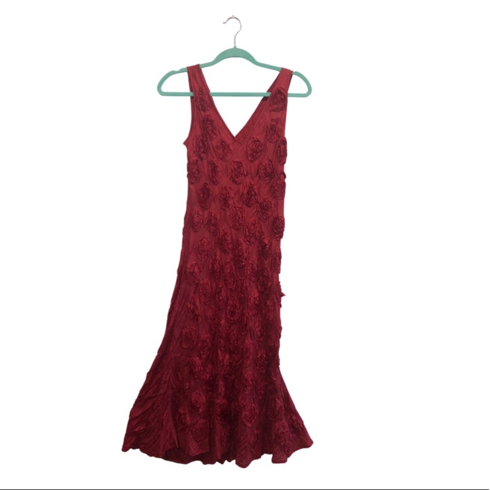 Vintage rose 100% silk dress